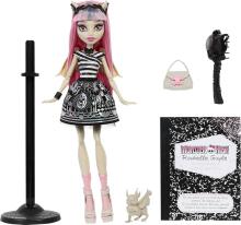 Monster High Rochelle Goyle Doll – Collector Figure with Stand, Diary & Pet Roux