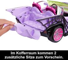 Monster High Ghoul Mobile – Purple Convertible with Spider Web Design & Coffin Ice Cooler