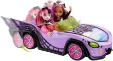 Monster High Ghoul Mobile – Purple Convertible with Spider Web Design & Coffin Ice Cooler