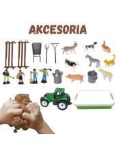 WOOPIE Kinetic Sand Set Farm in a Suitcase Tractor Animals 1500g
