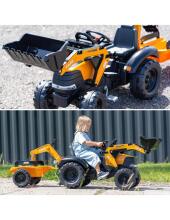 FALK Pedal Tractor Case CE with Backhoe Loader and Trailer 3-7 years
