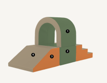 Tunnel – CUSTOM COLOUR Soft Play Crawling & Exploration Set for Kids