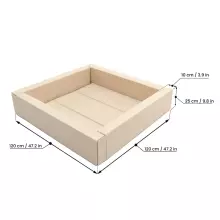 Square Ball Pit – Soft Play Sensory Ball Pit for Toddlers (Indoor & Outdoor Use)