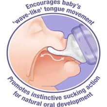 Lansinoh NaturalWave® Fast Flow Teats GB Art.75920 Natural Wave Pacifier, 2 pcs.,