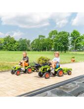 FALK Pedal Tractor with Loader and Claas Trailer for Ages 2-5