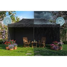 Dārza paviljons 3 sienas 3 x 6m melns plonos