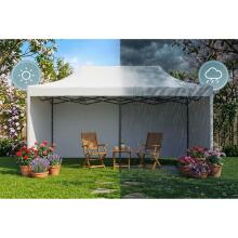 Dārza paviljons 3 sienas 3 x 6m balts plāns