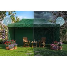 Dārza paviljons 3 sienas 3 x 6m zaļš plāns