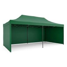 Dārza paviljons 3 sienas 3 x 6m zaļš plāns