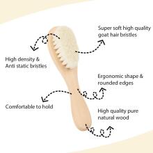 Aolso Wooden Brush Natural Art.289933  Koka matu suka ar dabīgiem sariņiem