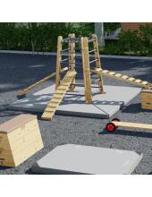 CLASSIC WORLD EDU Gym Mat Protective Trapezoidal Mat for Outdoor Tower
