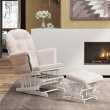 Bebe Basic Rocking Chair with Stool Art.290059 Cream/Brown Šūpuļkrēsls