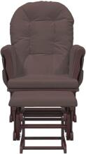 Bebe Basic Rocking Chair with Stool Art.290059 Cream/Brown Šūpuļkrēsls
