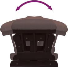 Bebe Basic Rocking Chair with Stool Art.290060 Darkgrey Šūpuļkrēsls