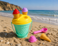 Bebe Basic Sand Toys Ice Art.290212 Набор песочных принадлежностей/Пляжный набор для песка ,5 шт