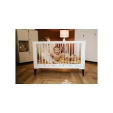 Klups Mia Art.233090 White Children's wooden crib 120x60 cm + chest of drawers