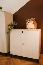 Klups Mia Art.233090 White Children's wooden crib 120x60 cm + chest of drawers