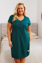 Doctornap  Cotton Night Dress Art.4348 Emerald Kokvilnas naktskrekliņš grūtniecēm/barošanai