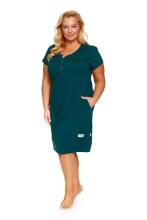 Doctornap  Cotton Night Dress Art.4348 Emerald Kokvilnas naktskrekliņš grūtniecēm/barošanai