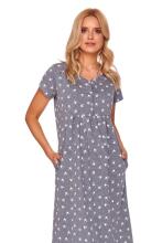 Doctornap  Cotton Night Dress Art.TM.4119.DARK_GREY.S.01  Kokvilnas naktskrekliņš grūtniecēm/barošanai