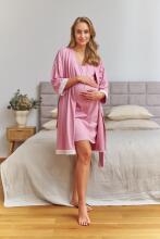 Dobranocka Art.SWW.7461.BLUSH_ROSE Cotton robe for pregnant women