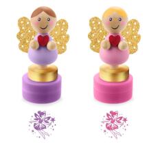 Make a Wish - Wooden stamp angel self-inking, 2 assorted