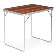 Складной стол для кемпинга, пикниковый стол, 80x60 см, коричневый, MultiGarden