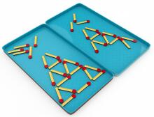 PURPLE COW travel game Matchstick Puzzles (LT, LV, EE), 6886