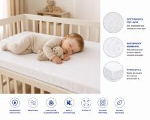 La Bebe™ Waterproof Air Comfort  Mattress Protector Art.290756  Children's protective waterproof mattress cover with cotton covering 120x60 cm