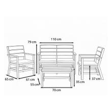 Garden furniture set Doghe light gray