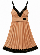 La Bebe™ Nursing Cotton Mia Art.136123 Warm Caramel Ночная сорочка (ночнушка) для беременных и кормящих