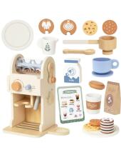 TOOKY TOY Wooden Coffee Set - Barista Espresso Machine