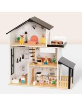 Деревянный домик для кукол TOOKY TOY 25 предметов