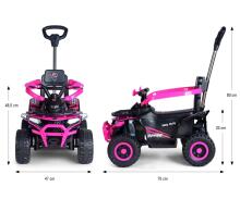 MILLY MALLY 6966 Battery-Powered Vehicle Star ATV Pink