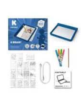 KIDYWOLF light-up drawing tablet, blue, KIDYDRAW-PRO-BU