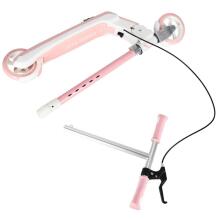 Ikonka Art.KX2778_1 Hulajnoga dla dzieci TRIKE FIX dwukołowa LED składana podwójne hamulce różowa