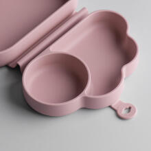 TOMMEE TIPPEE Silicone Foldable Plate with Suction Base and Compartments, 448743