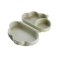TOMMEE TIPPEE Silicone Foldable Plate with Suction Base and Compartments, 448744