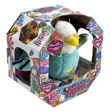 HAPPY YAPPERS interactive plush toy Parrott Turquoise, 9404