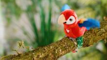 HAPPY YAPPERS interactive plush toy Red Parrot, 9464