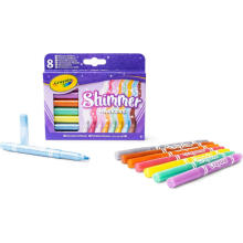 CRAYOLA glitter markers, 8ct, 58-8648
