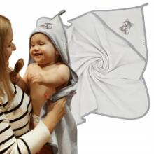 Bocialand Bath Towel  Art.BL218 Grey Wolf  Махровое полотенце с капюшоном 80x80см.