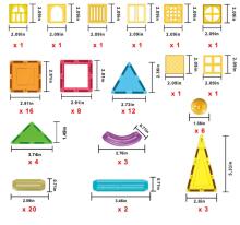 PICASSO TILES Magnetic Construction Set Building Tiles 82 pcs, PTE22