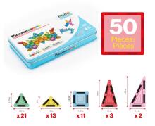 PICASSO TILES Magnetic Construction Set with Pencil Case 50 pcs, PN020
