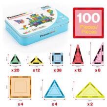 PICASSO TILES Magnetic Construction Set with Pencil Case 100 pcs, PN04