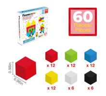 PICASSO TILES Magnetic Construction Set Magnetic Cubes 60 pcs, PMC60