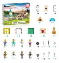 PICASSO TILES Magnetic Construction Set Medieval Age Set, PTQ01