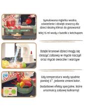 Интерактивная кухня WOOPIE с паровым краном и эффектами циркуляции воды 88 предметов.