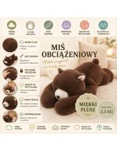 WOOPIE Svars Plīša Rotaļlieta Balboa Lācis Stresa Atvieglošanai Sensora Smagais Lācis Mīļš 65cm 2500g