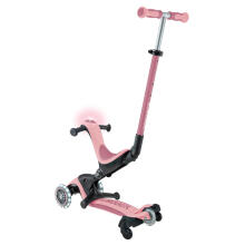 GLOBBER skrejritenis Go Up Deluxe Lights 360°, pasteļrozā, 699-310